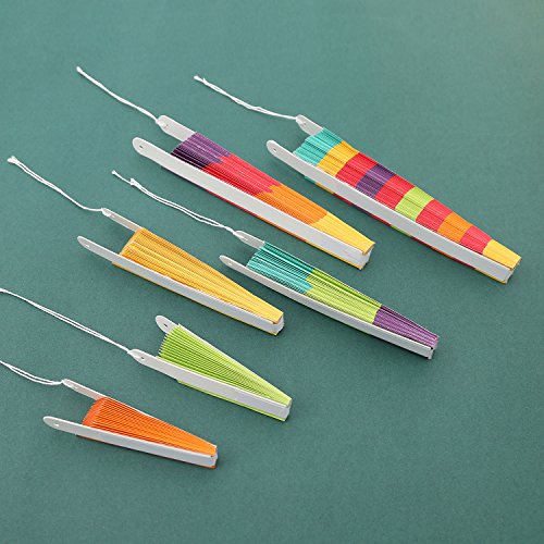 Ohuhu® Deko-Fächer, farbenfrohen Papierfächer, bunt Papier Fächer, Papier Fächer Deko, Paper Fan für Hause, Party, Hochzeit, Geburtstag - 6