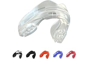 SAFEJAWZ Sport Protège-Dents pour Appareil Orthodontique. Protection intégrale pour Tous Les Sports, notamment Le Rugby, MMA, Hockey, Les Arts Martiaux et la Boxe (Transparent)