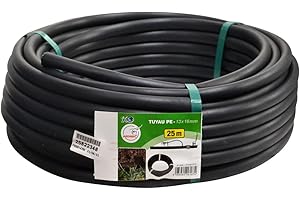Jardibric - Tuyau Goutte à Goutte Non Incorporé Non Percé - Couronne PE Noir Ø13x16 mm - 25m - Pour un Arrosage Précis et Économique