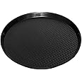 SWIFT INTERNATIONAL Durable Multi-Use Round Unbreakable Serving Plastic Tray (Size 16 Inches Round,Black)