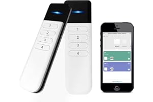 YSRSAI 4 Gang ZigBee Wireless 12 Scene Switch Mechanical Button Battery Operated Smart Home Automation Scenario Switch for Tuya Smart Devices 【Only Works with Z2mqtt Tuya ZigBee Hub】