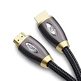 Este cable HDMI soporta la mayoría de vídeo HD y estándar de vídeo HDMI y formato de audio como xv Color y Deep Color | Transfiere todos los formatos de audio digital como 2.0 (estéreo / mono), 2.1, 5.1, 7.1, DTS HD Master Audio, Dolby TrueHD, Dolby Digital, DTS.