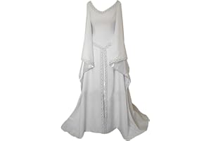 Disfraz Medieval para Mujer Vestido Manga Larga Bordado Renacentista Cosplay