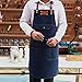 Produktbild HCBYJ Schürze Chef Arbeit Jeans Schürze Unisex Küche Latzschürze Barista Friseur Studio Uniform Restaurant Kochen blau 77 cm x 61 cm