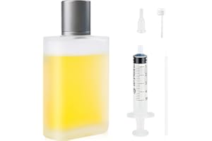 Bohoray 50ml Empty Glass Perfume Atomiser, Clear Glass Atomiser Spray Bottles, Refillable Spray Perfume Bottles Fine Mist Cosmetic Container for Travel (Grey Cover)