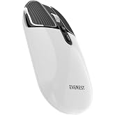 Everest SM-620 2in1 Bluetooth+2,4Ghz Şarjlı Metalik S&uuml;per Sessiz Mobil-TV-PC Destekli Kablosuz Mouse (BEYAZ)