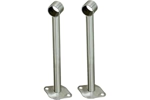 LOVIVER 2 x Rod Holder Ceiling Bracket for Clothes Rail, Curtain Rod, Curtain Rods, 250 mm