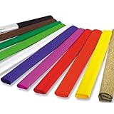 Krepppapier 250x50cm, 32g/qm, 10 Rollen in 10 Farben