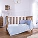Dimple 3 Piece Cot/Cot Bed Quilt & Bumper Bedding Set - Blue
