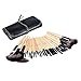 Eggsnow 32PCS Travel Makeup Brushes with Black Case,Makeup Brush Set,Eyeshadow,Eyeliner,Eyelash,Lip,Concealer Tool Kit
