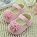 DEHANG Baby Girls Sandals Toddlers Pink Flower Non-slip Soft Sole Crib Shoes Pink 6-9 Month