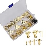 Trabajo Pesado y Reutilizable: el gancho para colgar cuadros admite 10-100 lbs. Resistentes a la corrosión, fuertes y más resistentes, las uñas son reutilizables. Los kits de colgar cuadros son perfectos para obras de arte y artículos decorativos.