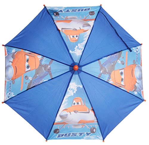 Preisvergleich Produktbild Regenschirm für Kinder, jungen 'Dusty'Planes, blau / orange, Durchmesser 65 cm
