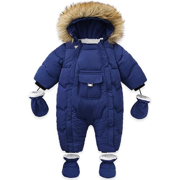 Tuta Invernale Bambini - Overalls Da Neve Caldi, Anti-Vento, Per Bambini 9 Mesi-5 Anni - Foto 3