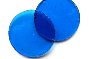 HOBBY ISLAND MOSAICS Craft Mosaic Tiles - Large Circles - Stained Glass - Turquoise