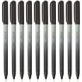 FLAIR Move Fine Tip Ball Pen | Minimalistic & Aesthetic Matt Finish Pastel Color Body | Effortless Writing With Sleek Clip Design | Black Ink, Pack Of 10 - Body Color May Vary
