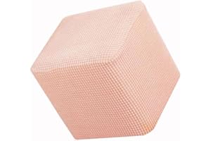 uyeoco Terciopelo Cuadrado Funda Otomana Elástica Funda de Puff Taburete Cubo de 40x40/45x45/50x50 Funda para Reposapiés Cubierta Otomana Taburete Sofá Protector (Color : A, Size : 50x50cm)