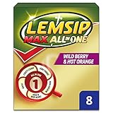 Lemsip Max All-in-One Wildberry and Hot Orange with Paracetamol - Pack of 8 Sachets