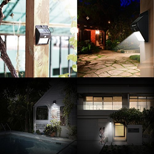 Bewegungs Solarlampe, 20 LEDs Solar Leuchte Sicherheits Bewegungssensorlicht, wetterfeste Sicherheits-Wandleuchte mit 2 intelligenten Modi für Außenwand, Garten, Auffahrt, Treppen und Eingänge [2er Pack] - 5