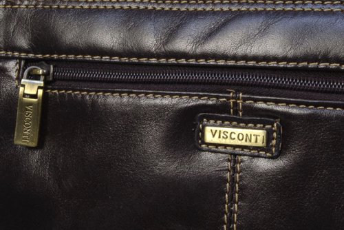 Organizer-Umh  ngetasche aus Leder von Visconti  18410  - Mokka Bruan - GR    E  B  25 H  30 T  7 cm