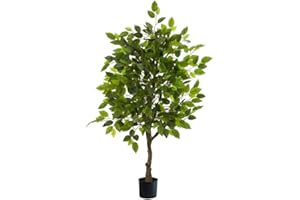 Valyria Home | Ficus Artificial 150 cm – Árbol Decorativo Realista con Apariencia de Tronco Natural – Planta de Plástico – Árbol Artificial para Hogar y Oficina