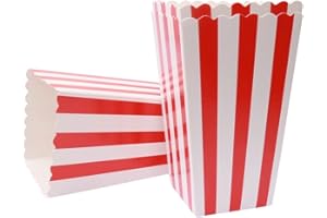 YECNA 50 Piezas Cartones Palomitas, Bolsa Palomitas Cajas Palomitas Cajas Chuches para Cumpleaños Decoración Fiestas Noche de Cine Navidad