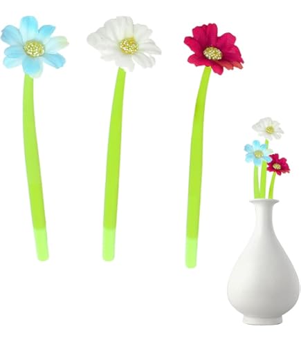 12 Penne A Sfera Con Fiori Novità - 0.38mm Inchiostro Nero, Penne Gel Per Scuola E Ufficio - Foto 4