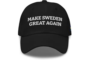 Broderad Keps Make Sweden Great Again - Justerbar Dad Hat i Bomull Unisex Baseball Cap Herr Dam