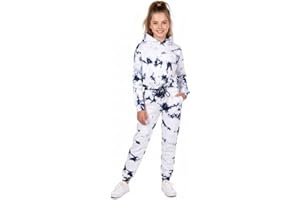 A2Z 4 Kids Tracksuit Tie Dye Printed Cropped Hoodie with Jogger Sweatpants Gym Sports Activewear Cord Outfit Set Girls Children Age 5-6, 7-8, 9-10, 11-12 & 13 years