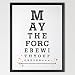 Dignovel Studios A4 Eye chart,Star wars watercolour illustration Art Print Typography print Movie quote poster Home Decor Birthday Gift Inspirational art N148-Unframed