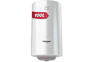 Ariston PRO 1 R 100 liter - Vertikal väggmonterad elektrisk varmvattenberedare - pansarmotstånd - temperaturjusteringshjul - designad för installation i Frankrike