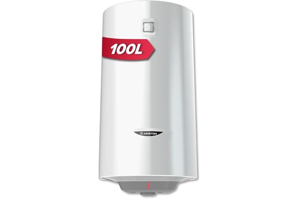 Ariston PRO 1 R 100 litres - Chauffe-eau Électrique Vertical Mural - Résistance Blindée - Molette de Réglage de la Température - Conçu pour installé en France