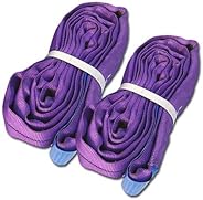 PROFI Rundschlingen 1t 2m Umfang Hebebänder Hebeschlingen ENorm1492-2 Lila (2er- Set)