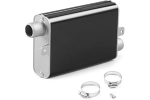 STREEHERJJKEA1 24mm Abgasschlauch Schalldämpfer,schalldämpfer für standheizung,Dieselheizung Abgasrohr Schalldämpfer Standheizung für Auto Auspuffanlagen,Abgasschalldämpfer für Dieselheizung (Schwarz)