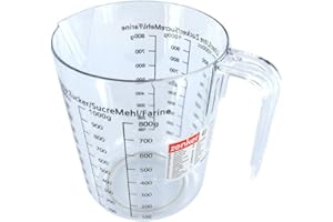 Zenker 008811 Verre doseur, verre mesureur, verre doseur pâtisserie, cruche graduée, Plastique, Transparent, 17 x 15,5 x 11,7 cm