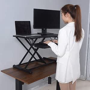 H-BEI Convertitore da scrivania in Piedi da 80 cm/ 31,4 Pollici Scrivania  per Ufficio Domestico Regolabile in Altezza Postazione di Lavoro con  Supporto per Tastiera : Amazon.it: Casa e cucina