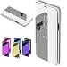 Produktbild Nadoli für Huawei Y7 2018 / Honor 7C Spiegel Hülle,Mirror Effect PU Leder Hülle Transparent Handytasche Flip Cover Standfunktion für für Huawei Y7 2018 / Honor 7C,Silber