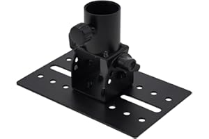 babominimer Top Hat Lautsprecherständer Stangenhalterung – Schwenkbar 35 mm Metallhalterung Stativ Pole DJ Lautsprecher Ständer Adapter Top Cap Lautsprecher Mount Top Hat