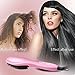 LONGKO Hair Straightener Straightening Brush - Hair Straightening Brush Ceramic Straightener Comb Adjustable 450?/230? Temperature 30min Timer Auto Lock for Smooth Silky Hair Styling Salon (Pink)