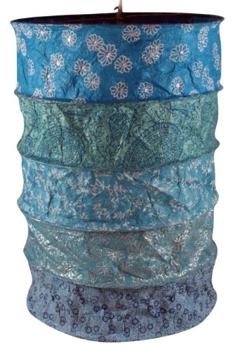 Papierlampenschirm Everest blau / Papierlampenschirme zylindrisch