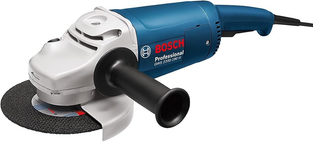 Bosch Professional GWS 2200,180 H Büyük Taşlama Makinesi-Devir Ayarlı (2.200 W, Disk Çapı: 180 mm, 6.500-8.500 dev/dak