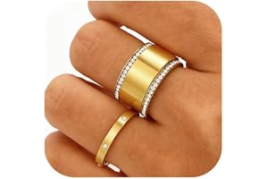 Emibele 3 Pack Stackable Gold Rings for Oura Ring Gen 3/Oura Ring Gen 4, 14K Gold Plated Stainless Steel No Tarnish Gold Stacking Ring, Cubic Zirconia Oura Stack Rings, Jewelry Gifts for Women
