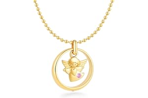 fish Collana per battesimo ragazza/ragazzo/argento/oro, anello per battesimo con angelo custode, ciondolo a forma di angelo custode, collana per bambini, regalo per battesimo e nascita