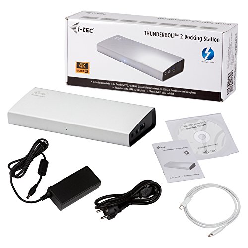 i-tec THUNDERBOLT 2 Docking Station (2x Thunderbolt, 1x HDMI, 4K, UltraHD GLAN, 3x USB 3.0, 1x mit BC1.2, Audio + 1m Thunderbolt Kabel) - 8