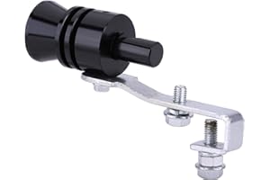 ROSOJODG Schwarz Fahrzeugmodifikation Turbo Whistle, Turbo Sound Auspuff Whistle Silencer Automatischer Blasventil-Simulator