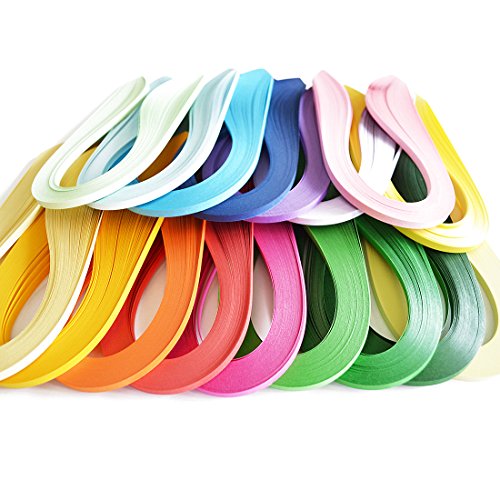 Juya Papier Quilling Set 1700 Streifen 17 Farben 42cm Länge / Streifen Papierbreite 5mm