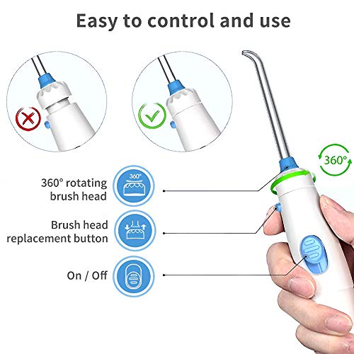 YOUNGDO Jet Dentaire Hydropulseur Ultra 600ML Familial Irrigateur Oral Professionnel 10 Niveaux Pressions D'eau 7 Buses de rechange pour Soins Hygiène de Dents