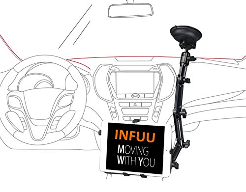 iPad 1 2 3 4 / Galaxy Tab Note Nexus 10 / Tablet-PC KFZ Halterung Universal Saugnapf Scheibe Infuu Holders 008 - 3