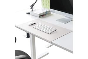 WUWEI Pad da scrivania in pelle con protezione bordi, grande tappetino impermeabile multifunzionale da scrivania, tappetino per tastiera PC portatile, liscio, resistente al calore