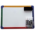 Magnetic Whiteboard Double-sided A3 Color Framed with Markers and Magnetic Eraser